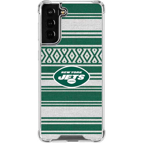 NFL New York Jets Trailblazer Galaxy S21 FE Clear Case