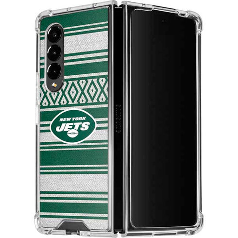 NFL New York Jets Trailblazer Galaxy Z Fold4 5G Clear Case