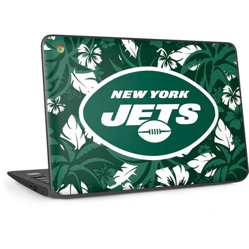NFL New York Jets Tropical Print HP Chromebook Skin
