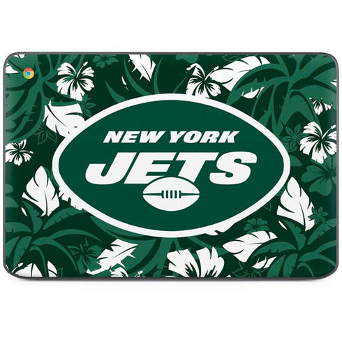 NFL New York Jets Tropical Print HP Chromebook Skin