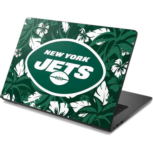 NFL New York Jets Tropical Print Dell Chromebook Skin