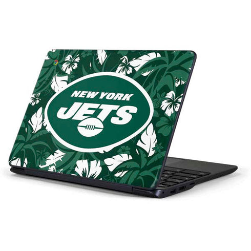 NFL New York Jets Tropical Print Samsung Chromebook Skin