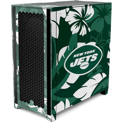 NFL New York Jets Tropical Print Corsair 4000D Tempered Glass Mid-Tower ATX Case Skin