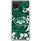 NFL New York Jets Tropical Print Galaxy A12 Clear Case