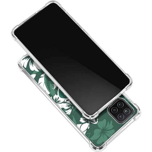 NFL New York Jets Tropical Print Galaxy A12 Clear Case