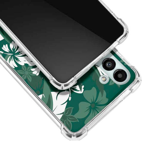 NFL New York Jets Tropical Print Galaxy A13 5G Clear Case