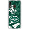 NFL New York Jets Tropical Print Galaxy A20 Clear Case