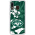 NFL New York Jets Tropical Print Galaxy A20 Clear Case