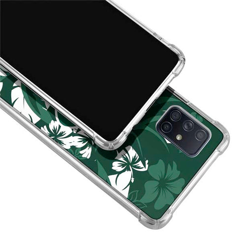 NFL New York Jets Tropical Print Galaxy A51 5G Clear Case