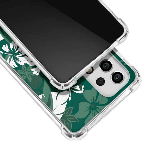 NFL New York Jets Tropical Print Galaxy A53 5G Clear Case