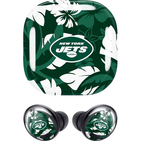 NFL New York Jets Tropical Print Galaxy Buds Pro Skin