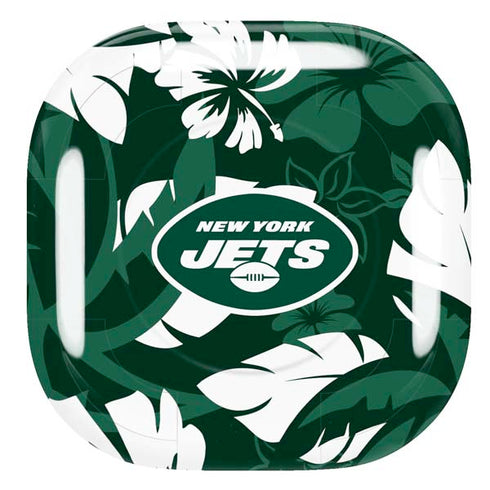NFL New York Jets Tropical Print Galaxy Buds Pro Skin