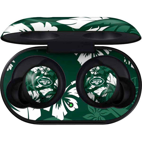 NFL New York Jets Tropical Print Galaxy Buds Skin