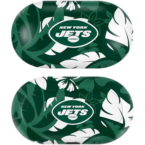 NFL New York Jets Tropical Print Galaxy Buds Skin
