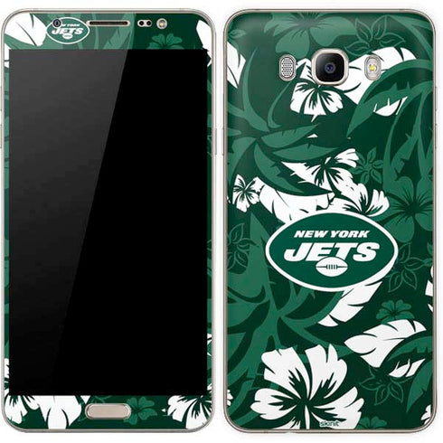 NFL New York Jets Tropical Print Galaxy J7 Skin