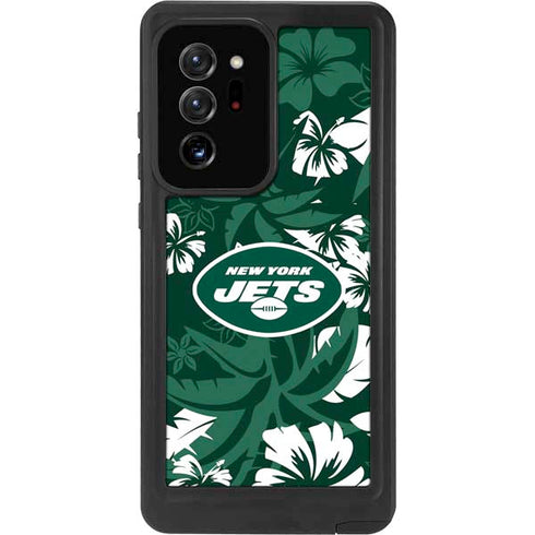 NFL New York Jets Tropical Print Galaxy Note20 Ultra 5G Waterproof Case
