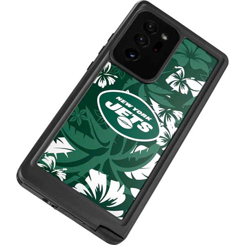 NFL New York Jets Tropical Print Galaxy Note20 Ultra 5G Waterproof Case