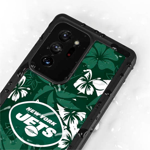 NFL New York Jets Tropical Print Galaxy Note20 Ultra 5G Waterproof Case