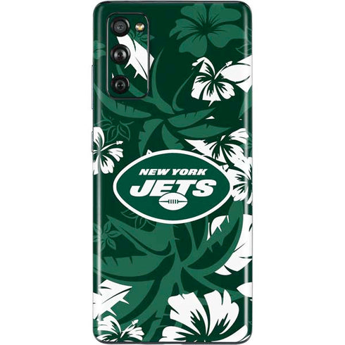 NFL New York Jets Tropical Print Galaxy S20 Fan Edition Skin
