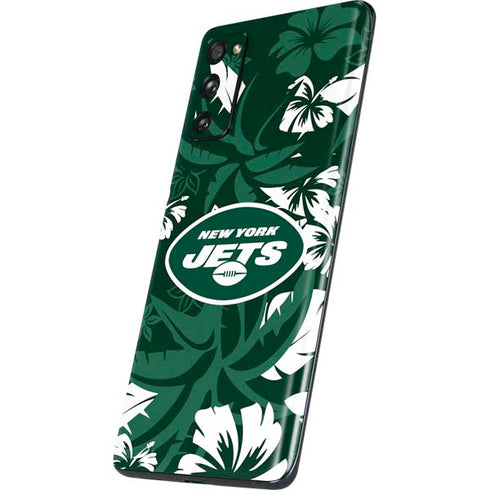 NFL New York Jets Tropical Print Galaxy S20 Fan Edition Skin