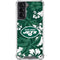 NFL New York Jets Tropical Print Galaxy S21 5G Clear Case