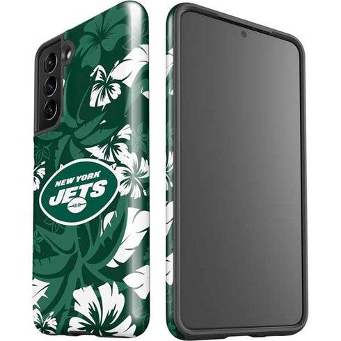 NFL New York Jets Tropical Print Galaxy S21 5G Pro Case