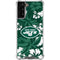 NFL New York Jets Tropical Print Galaxy S21 FE Clear Case