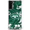 NFL New York Jets Tropical Print Galaxy S21 Plus 5G Clear Case