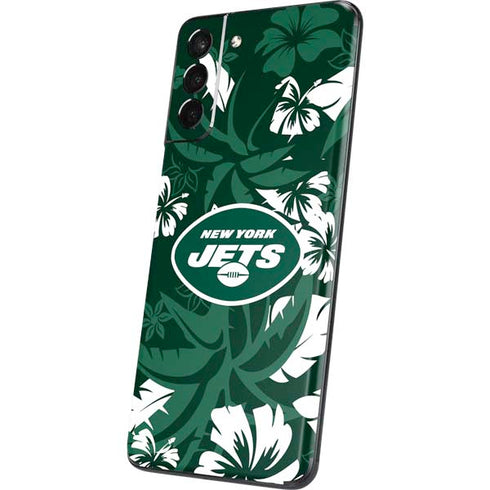 NFL New York Jets Tropical Print Galaxy S21 Plus 5G Skin