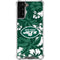 NFL New York Jets Tropical Print Galaxy S22 Plus Clear Case
