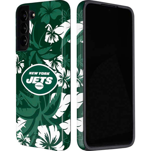 NFL New York Jets Tropical Print Galaxy S22 Plus Pro Case