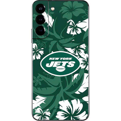 NFL New York Jets Tropical Print Galaxy S22 Plus Skin