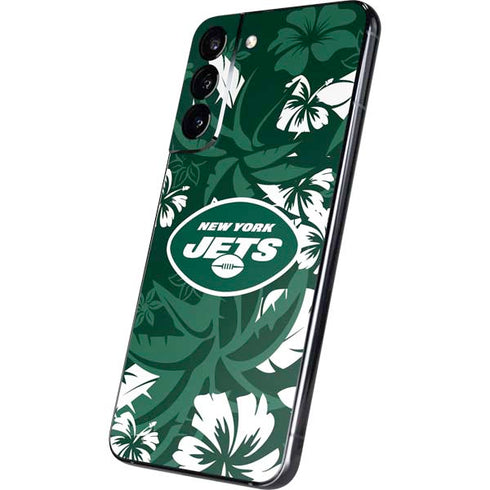 NFL New York Jets Tropical Print Galaxy S22 Plus Skin