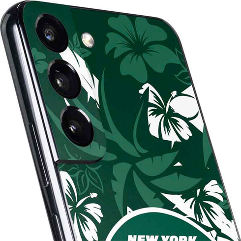 NFL New York Jets Tropical Print Galaxy S22 Plus Skin