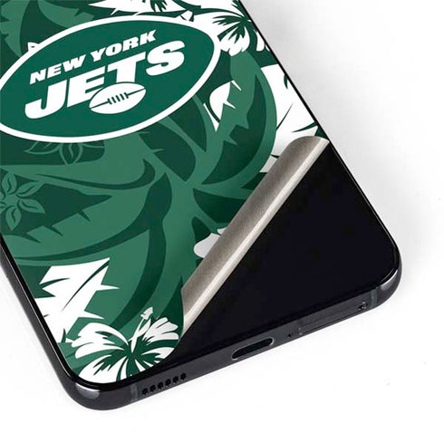 NFL New York Jets Tropical Print Galaxy S22 Skin