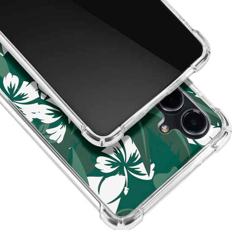 NFL New York Jets Tropical Print Galaxy S23 FE Clear Case