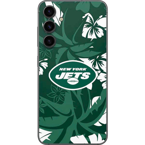 NFL New York Jets Tropical Print Galaxy S23 FE Skin