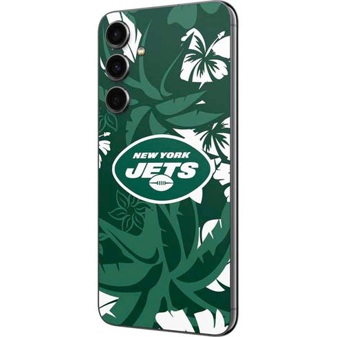 NFL New York Jets Tropical Print Galaxy S23 FE Skin