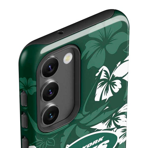 NFL New York Jets Tropical Print Galaxy S23 Plus Pro Case