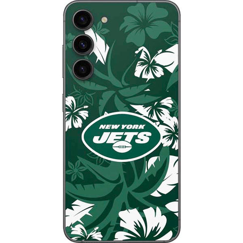 NFL New York Jets Tropical Print Galaxy S23 Plus Skin