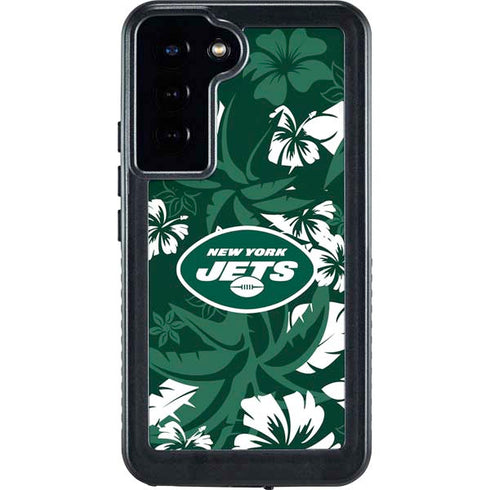 NFL New York Jets Tropical Print Galaxy S23 Plus Waterproof Case