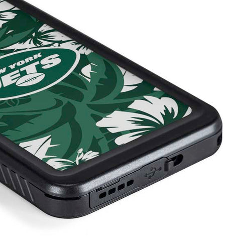 NFL New York Jets Tropical Print Galaxy S23 Plus Waterproof Case