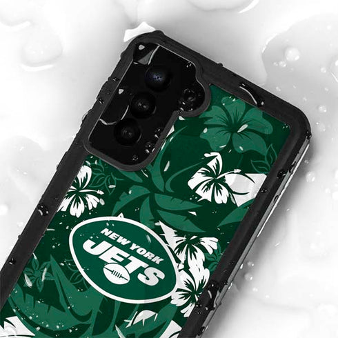 NFL New York Jets Tropical Print Galaxy S23 Plus Waterproof Case