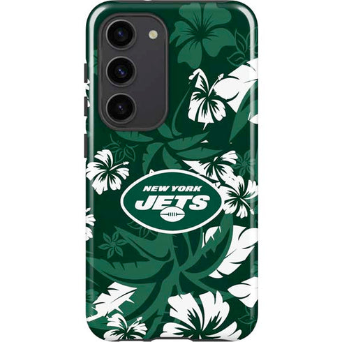 NFL New York Jets Tropical Print Galaxy S23 Pro Case