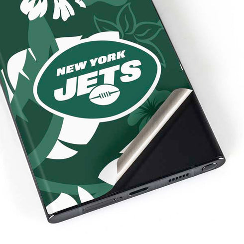 NFL New York Jets Tropical Print Galaxy S23 Ultra Skin