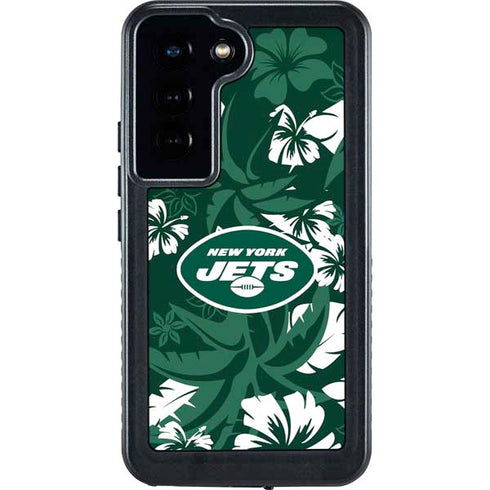 NFL New York Jets Tropical Print Galaxy S23 Waterproof Case