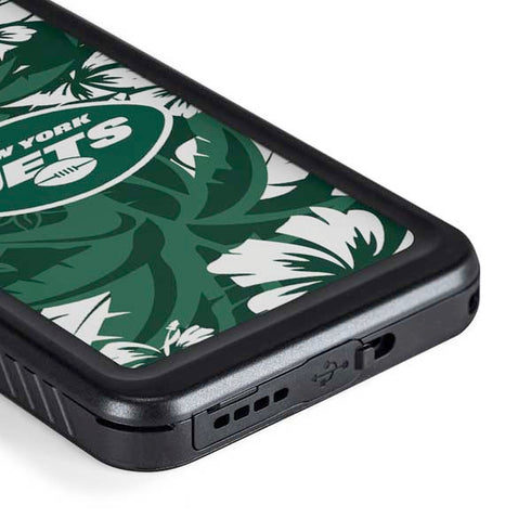 NFL New York Jets Tropical Print Galaxy S23 Waterproof Case