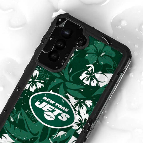 NFL New York Jets Tropical Print Galaxy S23 Waterproof Case