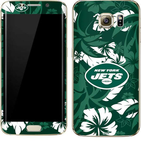 NFL New York Jets Tropical Print Galaxy S7 Edge Skin