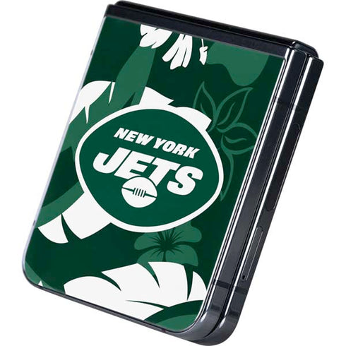 NFL New York Jets Tropical Print Galaxy Z Flip5 5G Skin